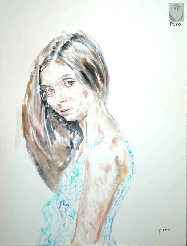 oil on paper - olio su carta di Piro